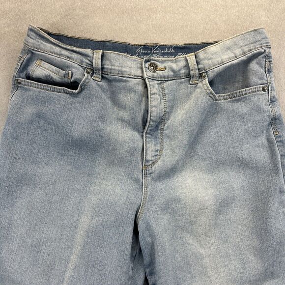 Gloria Vanderbilt Amanda Capri Jeans 12 All Around Slimming Effect Light Wash - Picture 5 of 16